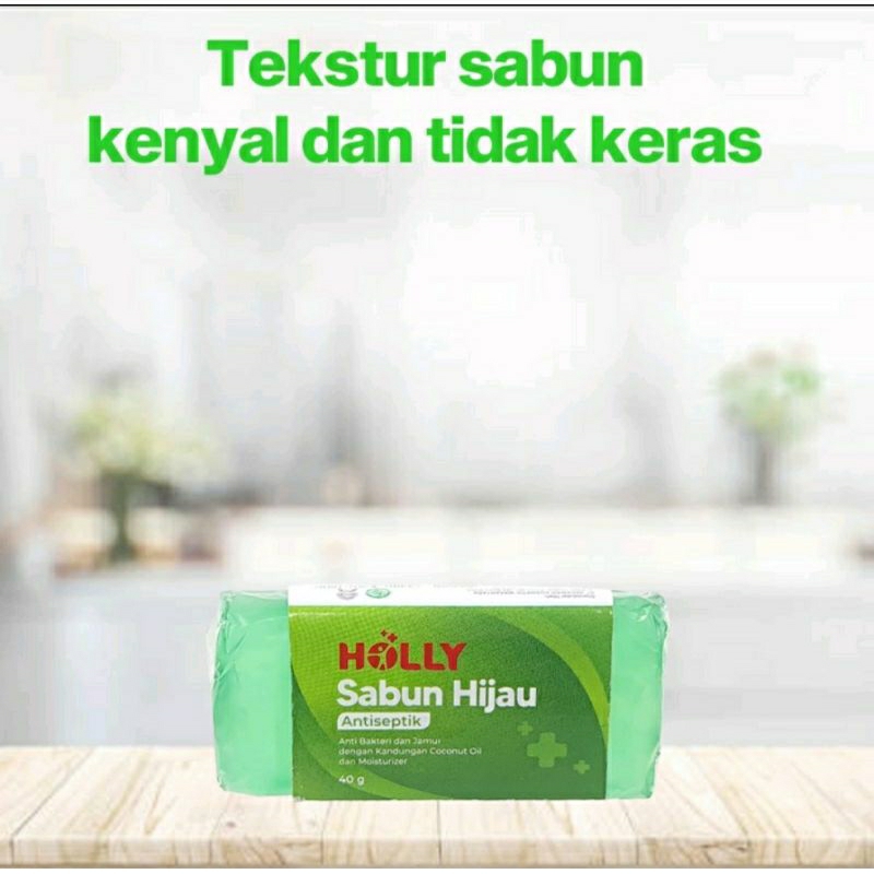 HOLLY Sabun Hijau Antiseptic 40gr | 80gr - Sabun Kesehatan Mengatasi Gatal Kulit