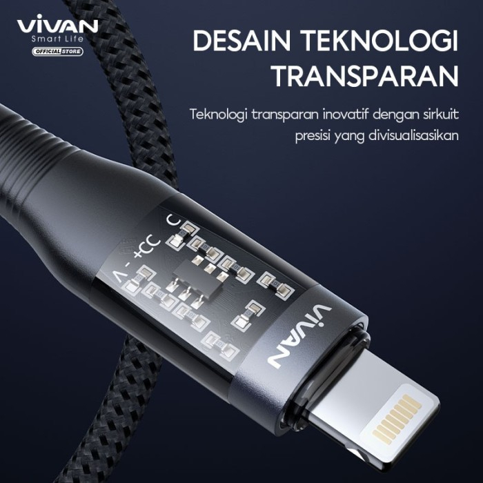 Kabel Data Type C to Lightning iPhone Vivan Explore-CL Fast Charging