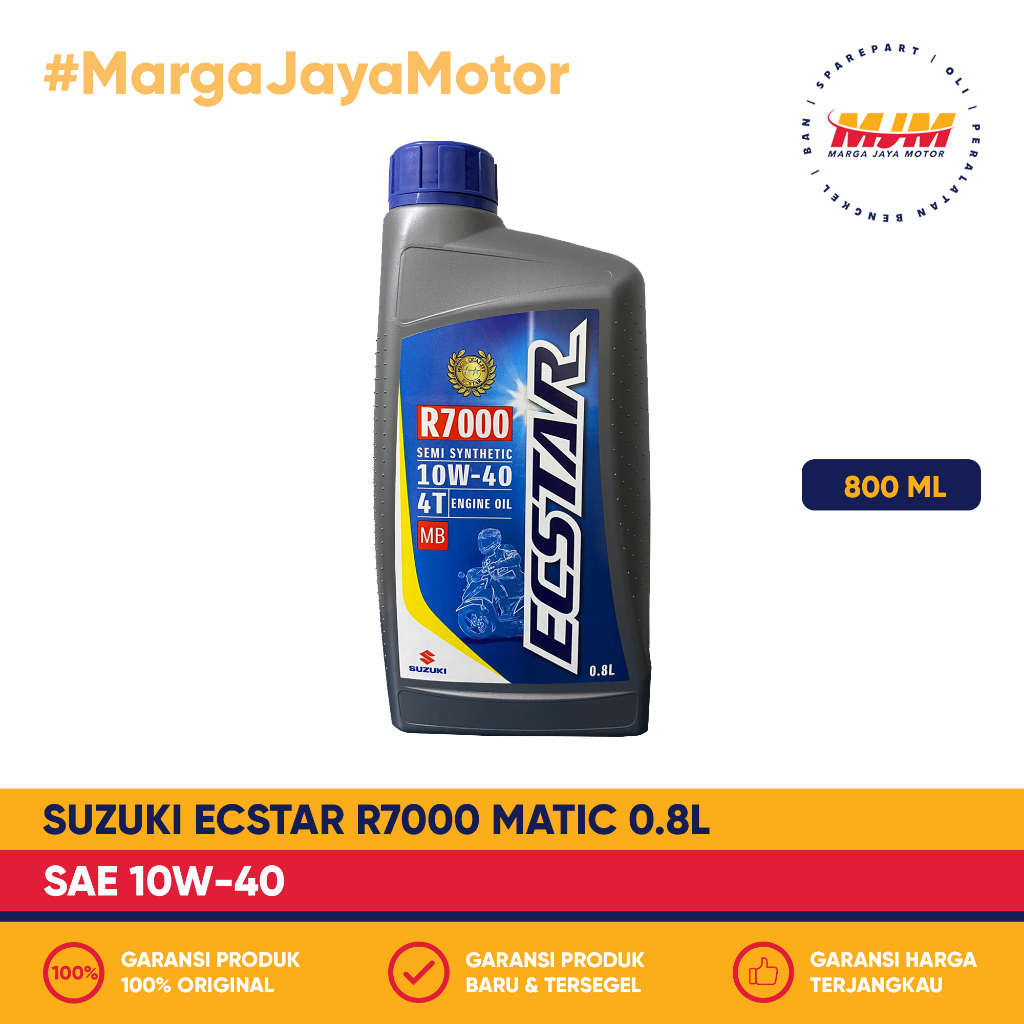 SGO Ecstar R7000 Matic 10W/40 800ml Suzuki Oil 0.8L