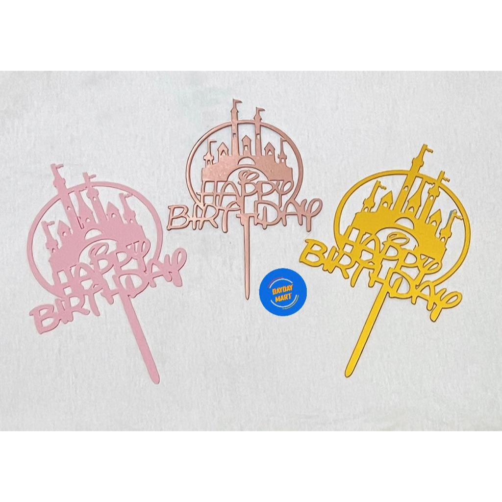 Topper Kue Happy Birthday Istana Princess / Topper Kue Happy Birthday Istana / Topper Kue Princess