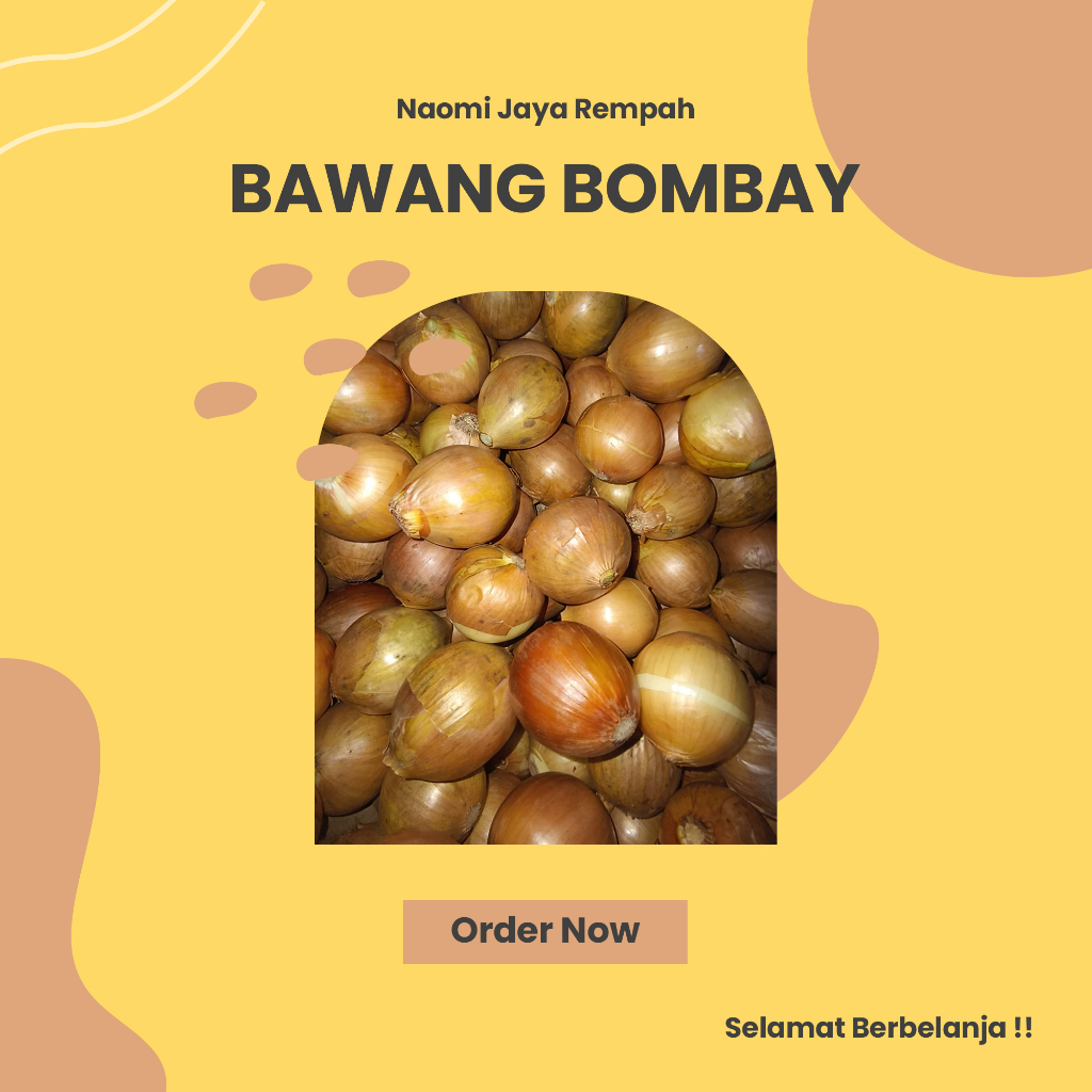 BAWANG BOMBAY UKURAN SEDANG 1KG