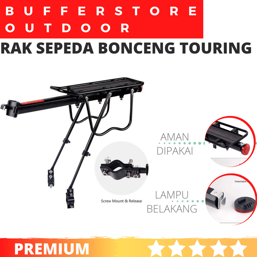 Rak Boncengan Belakang Sepeda Touring Tas Pannier