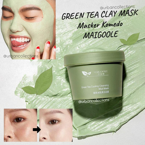 Maigoole Green Tea Clay Mask Masker Wajah Green Tea Pore Clean Clay Mask