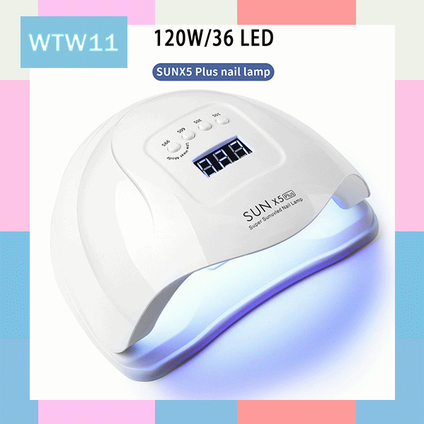 WTW11 SUN UV LED X5 120watt / LAMPU UV Gel Nail Art / Lampu LED Nail SUN X5/ Pengering Kutek UV LED