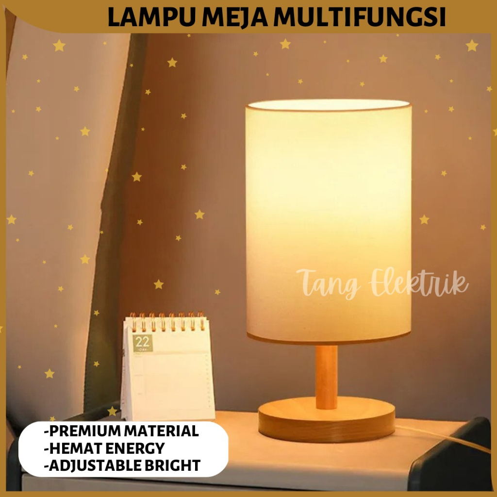 Lampu Meja Lampu Tidur Led Lampu Led Bedside Lampu Vintage Gaya Jepang Lampu Bedroom Hemat Energi