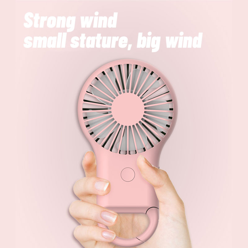 Kipas Angin Mini Portable Recharge / Mini Fans Exquisite Fahion/ The Roku Mini Fan dengan Gesper dan Cahaya Berwarna-warni