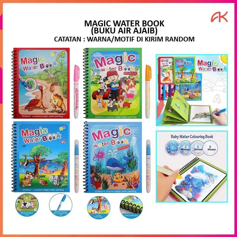 

MAGIC WATER BOOK BUKU MEWARNAI AJAIB DENGAN SPIDOL AIR / BUKU