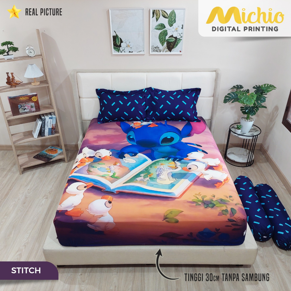 Michio Digital Printing Sprei Uk 160/180 T 30 - Stitch