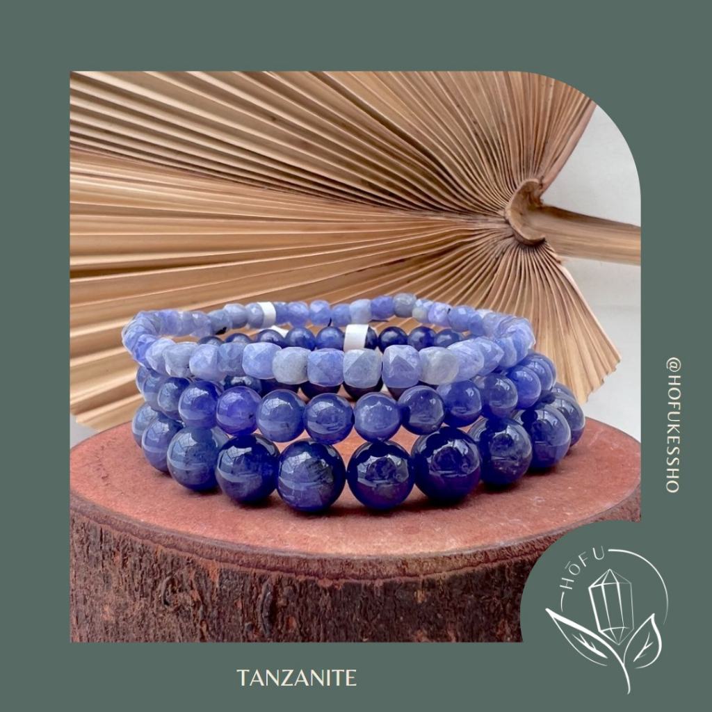 Gelang Batu Alam Tanzanite Natural Crystal Bracelet
