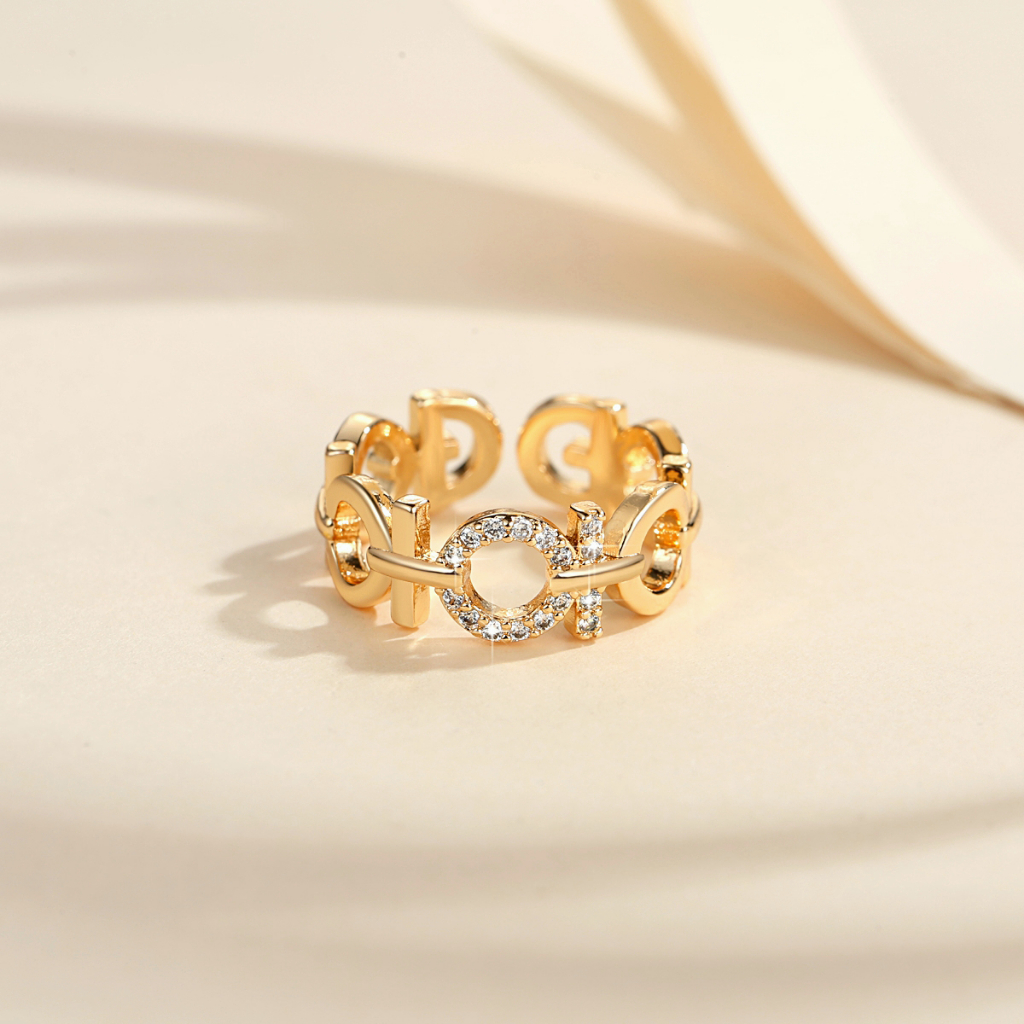 Y015 [COD✔] Korea Cincin Wanita Berlapis Untuk Hadiah Perhiasan Wanita Bisa Disesuaikan