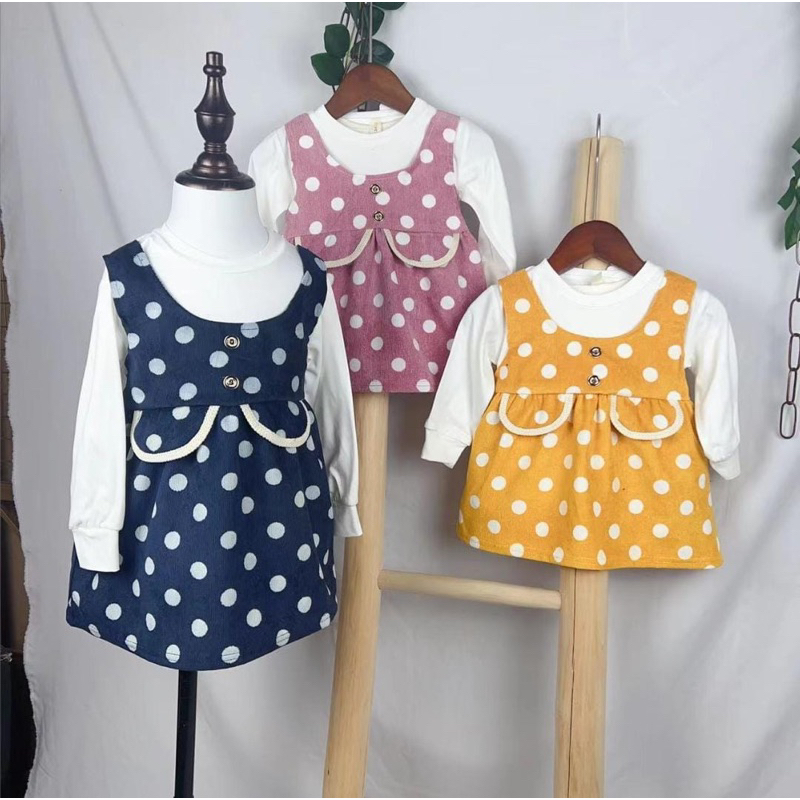 Dress anak perempuan Import 6bln-3Tahun A075