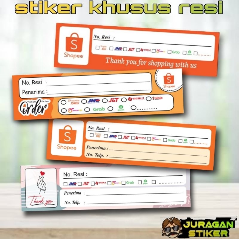 

(100 pcs) stiker pengiriman resi/stiker resi/stiker label