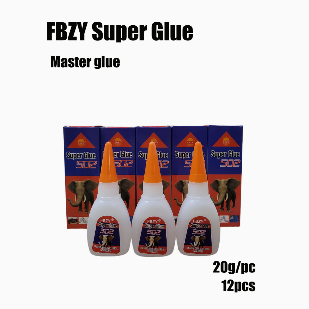 

Lem Super Glue 502 / Lem Serbaguna / Perekat Power Glue Cair / Lem Super Besi Tetes / Lem Serbaguna kualitas super isi 12pcs 20g