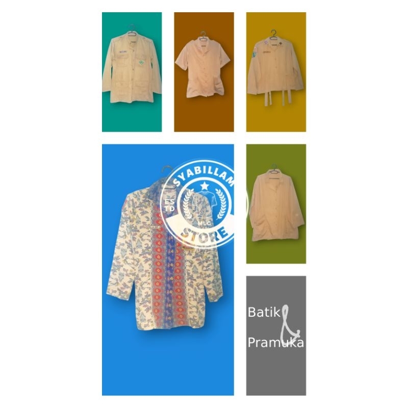 Preloved seragam sekolah batik dan pramuka SMP, SMA