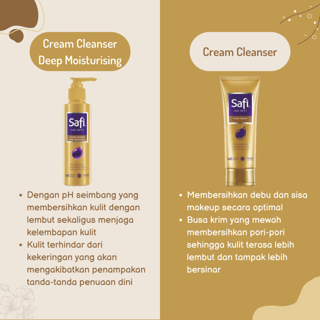 SAFI Age Defy | Cream Cleanser | Deep Exfoliator | Deep Moisturizer | Skin Refiner | Gold Water Essence | Youth Elixir | Concentrated Serum | Day Cream | Night Cream | Eye Contour Treatment | Skin Booster