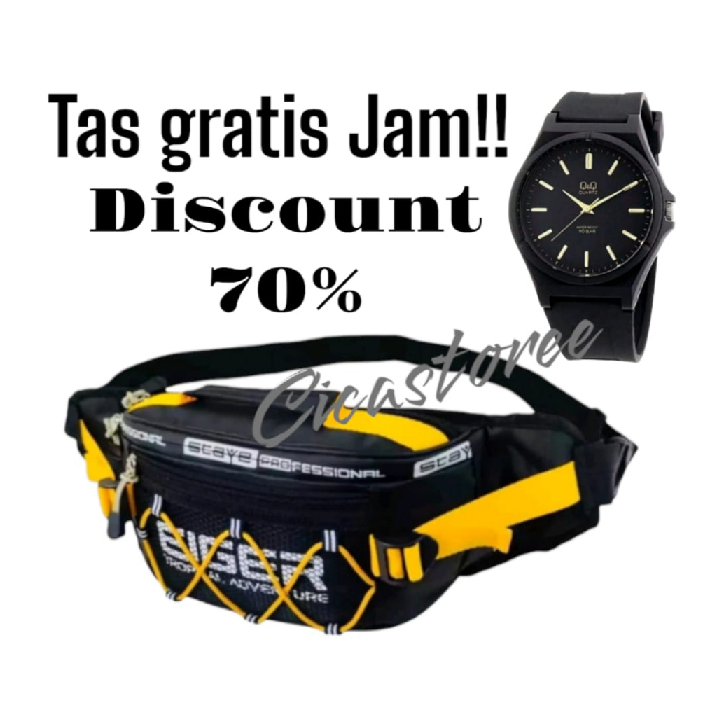 Promo Termurah 4 in 1/Jam Tangan Karet Water Free Tas,Dompet dan Gesper/Jam Tangan Karet Anti Air / Paket bundling Buy 1 Get 4/Jam Paket Murah/Jam Pria &amp; Wanita/ Paket Super Hemat!!