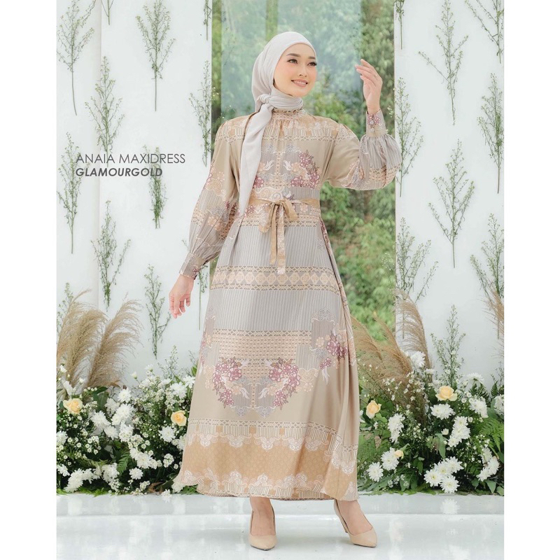 Preloved Mayoutfit Zatif Family Set Glamourgold | Sarimbit Lebaran Gamis Koko