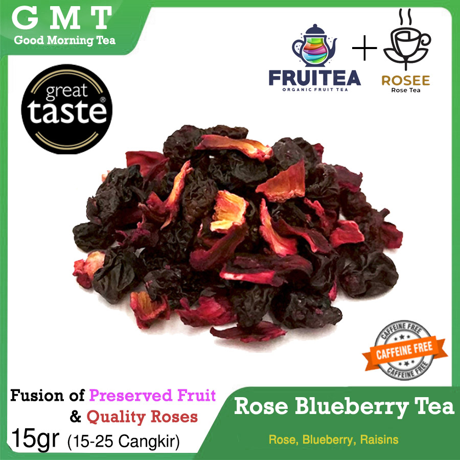 

GMT | Rose Blueberry Tea | Teh Tisane Rose Blueberry Blend buah Loose Leaf New Premium Hampers