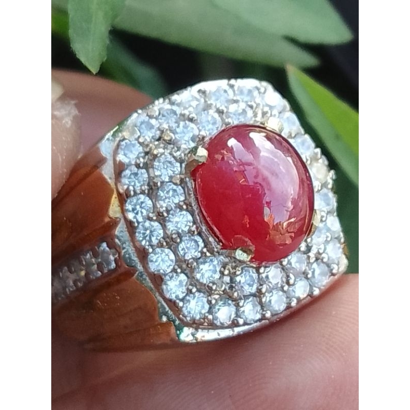 CINCIN BATU PERMATA RUBY STAR 100% ORIGINAL