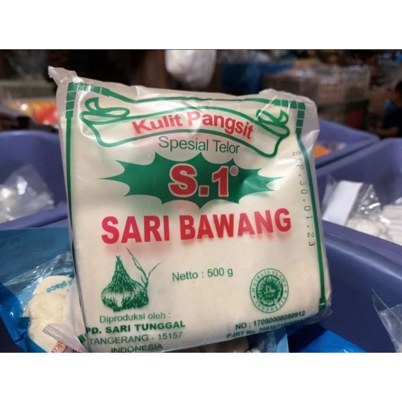 

kulit pangsit sari bawang 1pack isi 40lembar berat 500gram