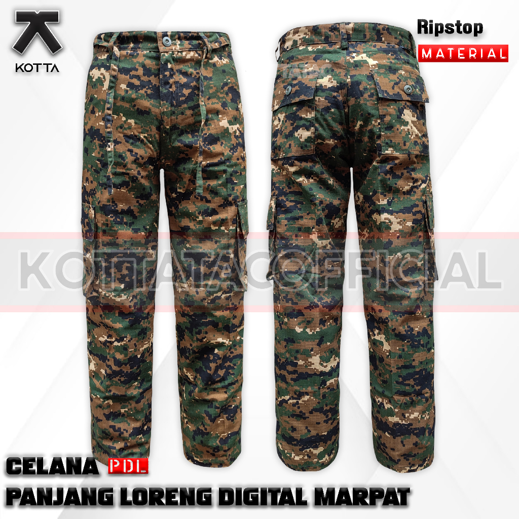 CELANA PDL LORENG DIGITAL MARPAT - CELANA CARGO  PANJANG LORENG MARPAT - CELANA CARGO LORENG MARPAT US ARMY