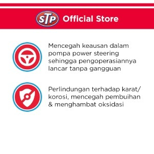 STP Power Steering Fluid 300 ml Putih/Bening Merah Minyak Pelumas Stir Mobil