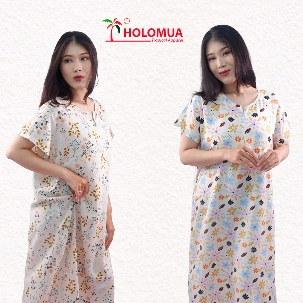 Holomua Daster zipper Premium Drees Star Flower SF11 FIT&Flare