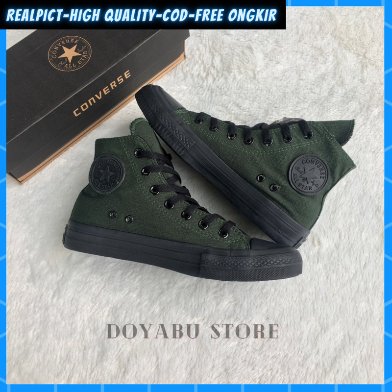Sepatu Converse All Star CT Chuck Tailor Poxing Black Terupdate Sneakers Kasual Pria Wanita Convers 