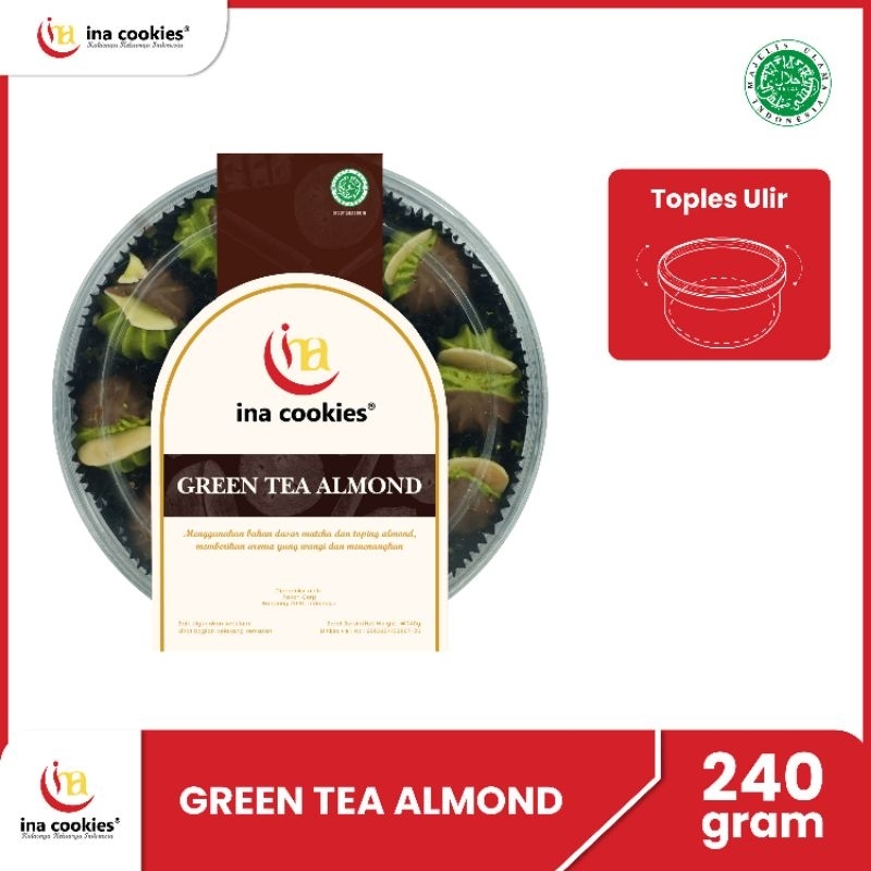 

Green Tea Almond Ina Cookies reguler