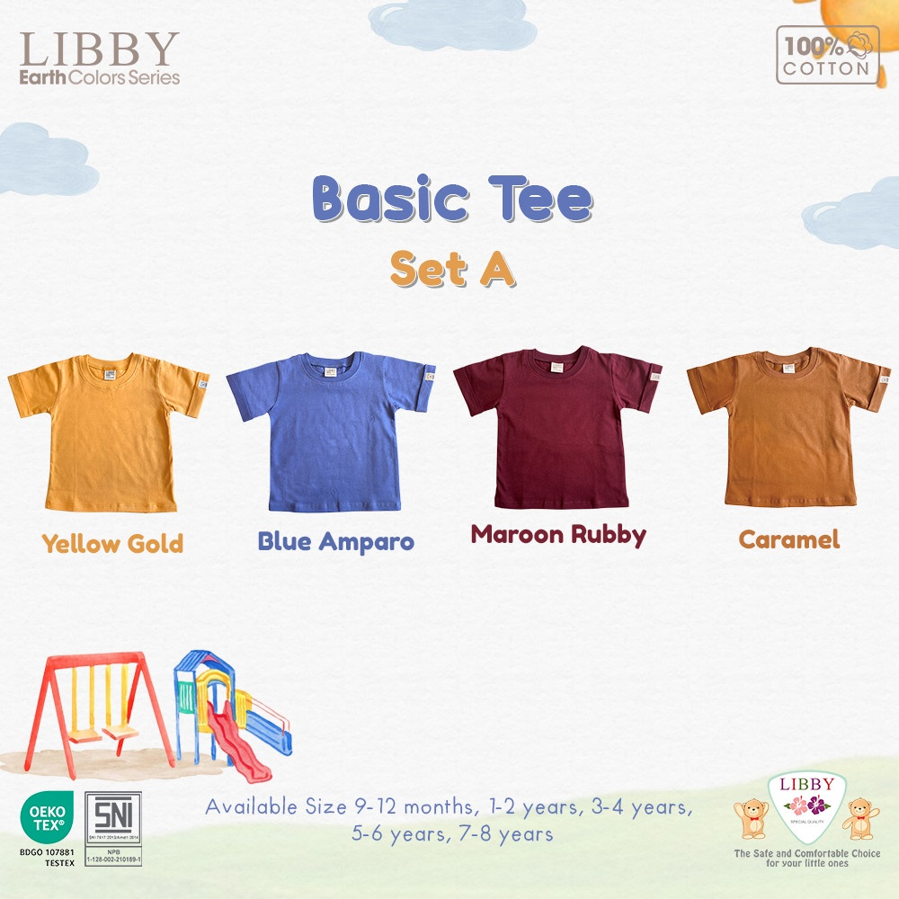 LIBBY Earth Color Basic Tee(1PCS /Pack)