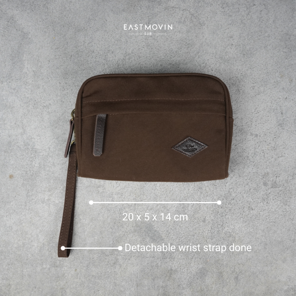 Tas Tangan Handbag Original EASTMOVIN Georgia Pouch Bahan Kanvas Premium TEBAL Water Repellent