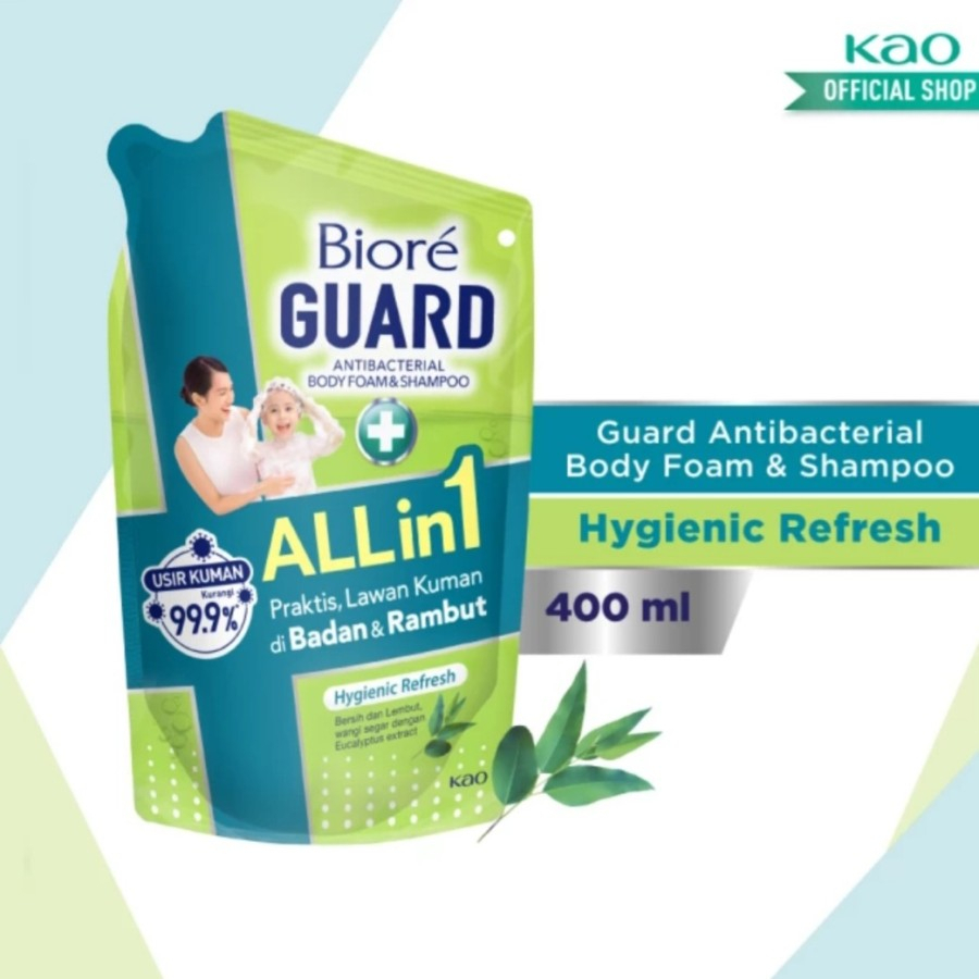 Biore Guard / Sabun Mandi Cair Lawan Daki Lawan Gatal Refill Pouch 400