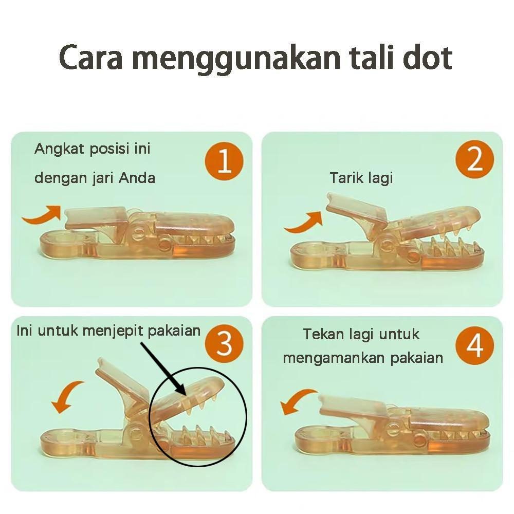 Empeng Dot Bayi Set 3 in 1 dengan Rantai dan Kotak Empeng