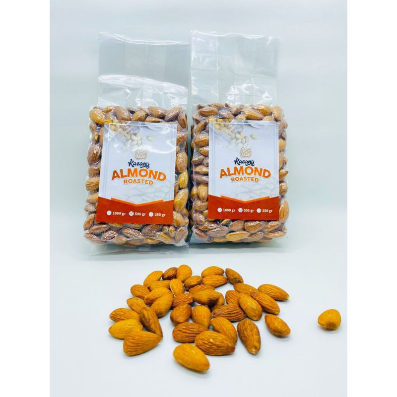 

Roasted Almond Premium-Kacang Almond Kupas Cangkang-panggang