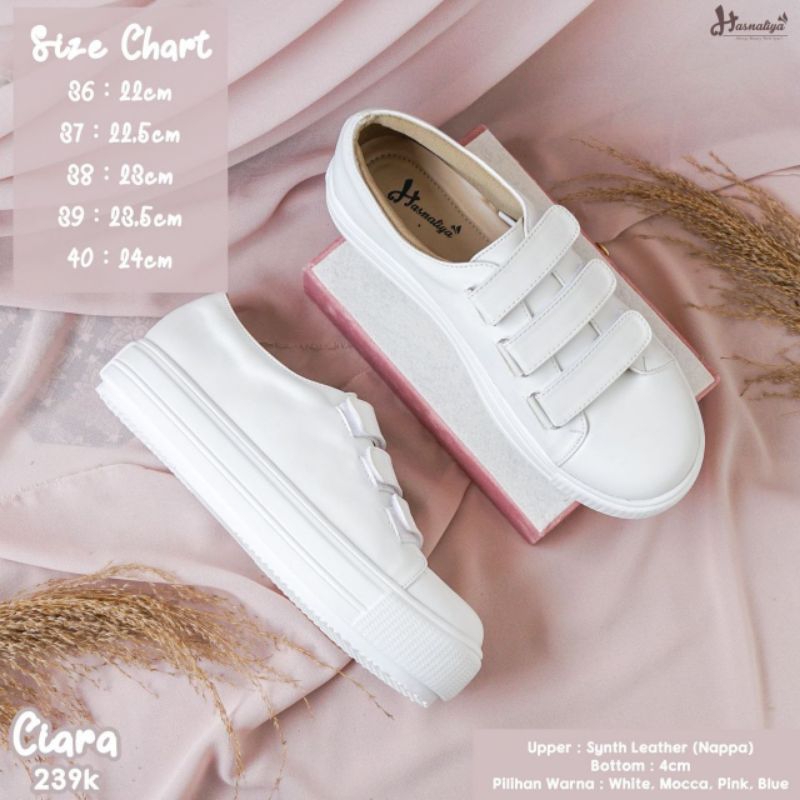 Sepatu Ciara hasnaliya| sepatu Ciara| Sepatu hasnaliya| sepatu  Ciara  putih