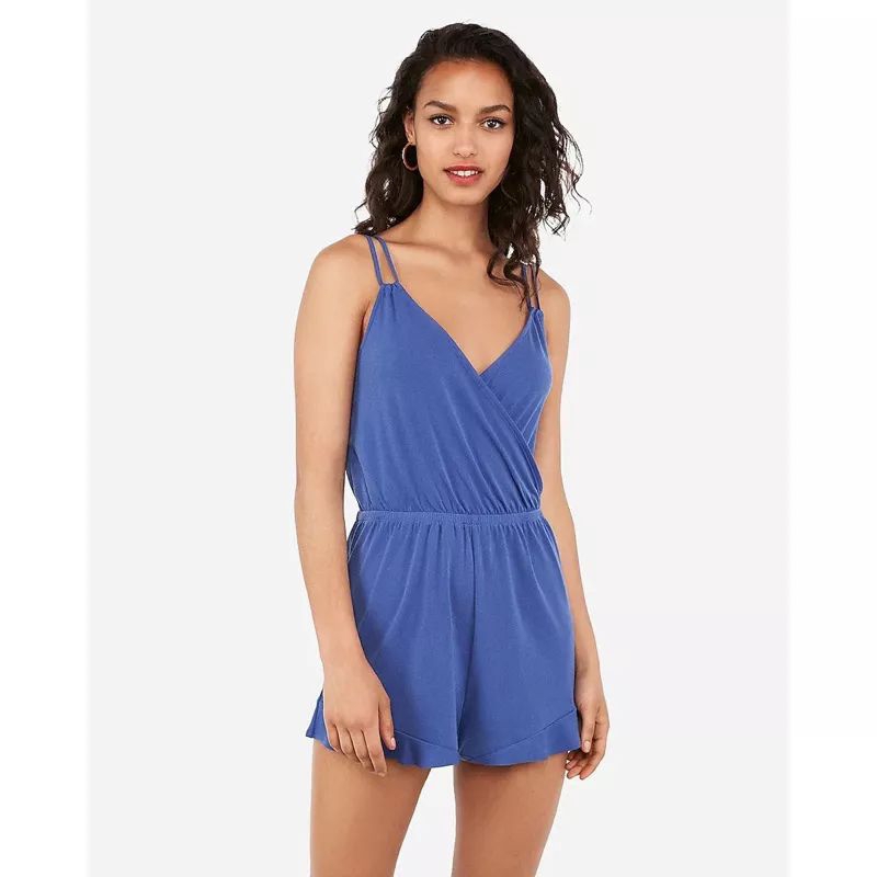Jumsuit//Rompear EXP Wanita Double Strap Surplice