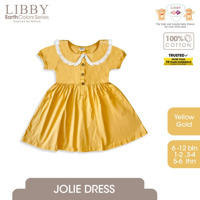 Baju Bayi Dress Anak Perempuan LIBBY Earth Jolie 6 Bulan - 4 Tahun (1 Pcs)