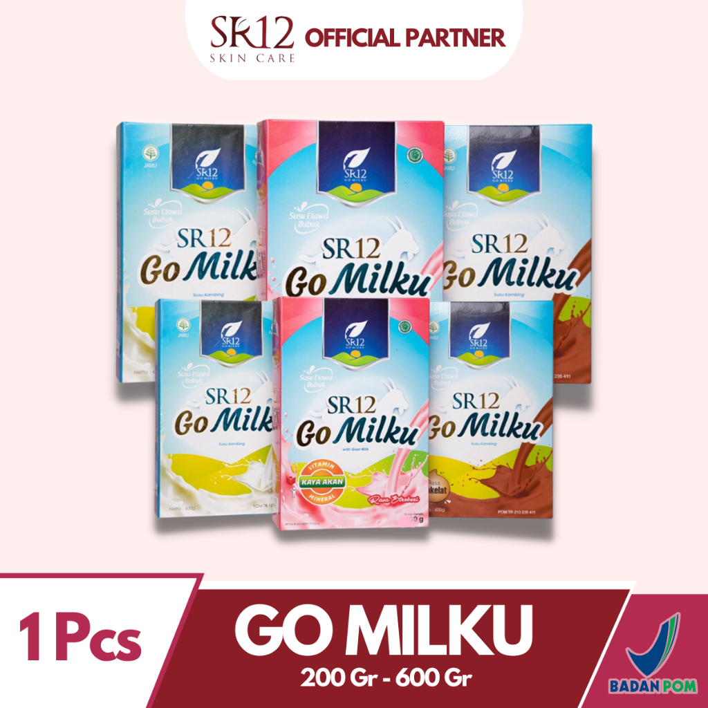 Go Milku SR12 Susu Kambing Etawa SR12 Gomilku Susu Sehat Anak Pelancar ASI Booster Busui Susu Sehat Lansia Herbal Ori BPOM