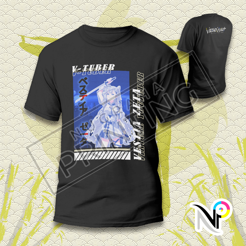 Baju Kaos Print DTF Hololive VESTIA ZETA 1