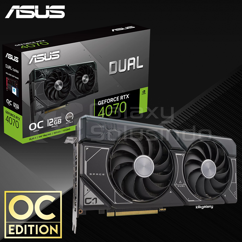 ASUS GeForce RTX 4070 Dual 12GB OC GDDR6X - ADA Lovelace VGA RTX4070 DDR6X