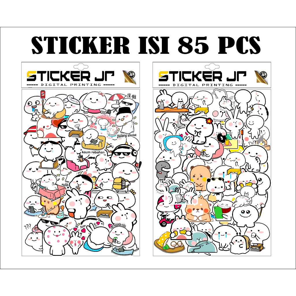 

[ SJP ] 80 PCS STIKER PENTOL AESTHETIC STICKER QUBY UNTUK LAPTOP CASE TUMBLER