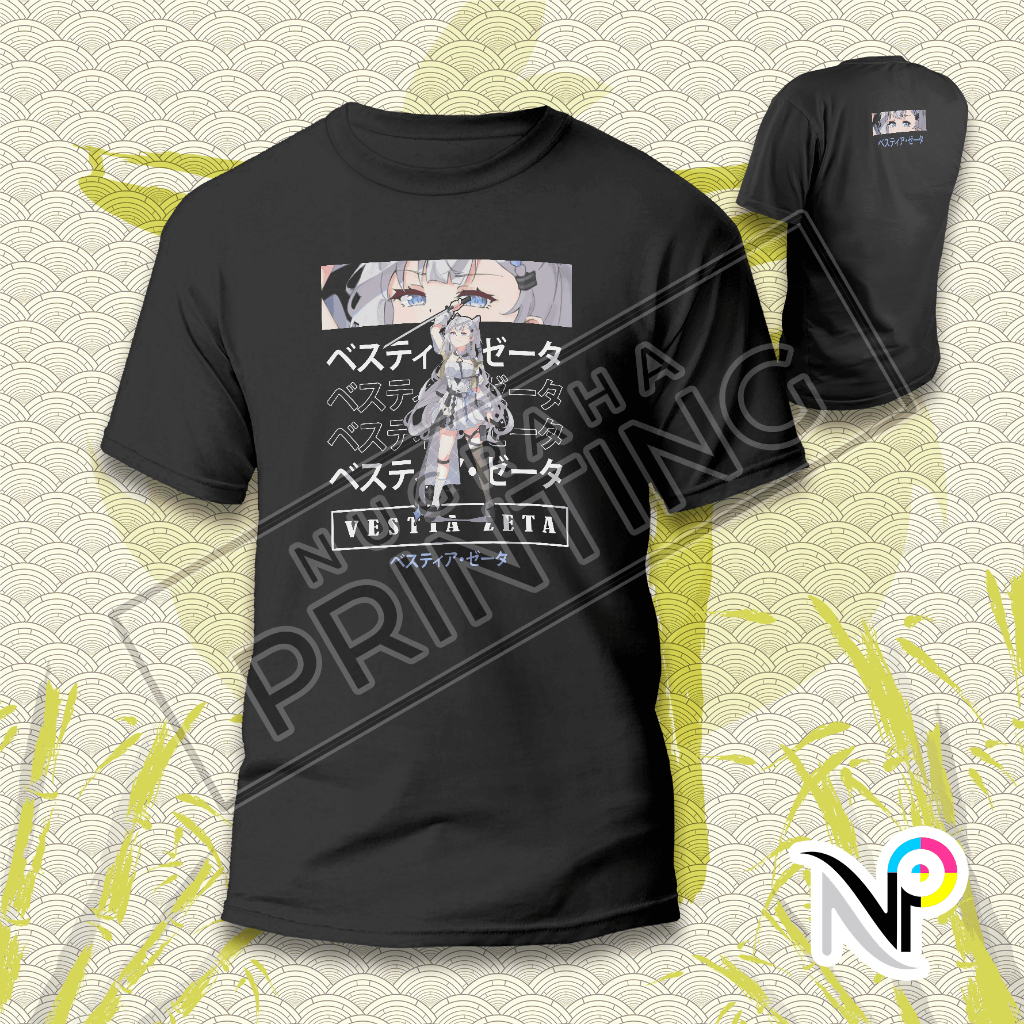 Baju Kaos Print DTF Hololive VESTIA ZETA 3