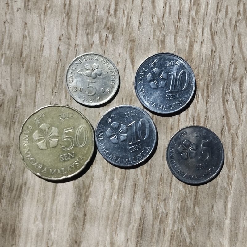 Uang logam 50,10,5 sen malaysia