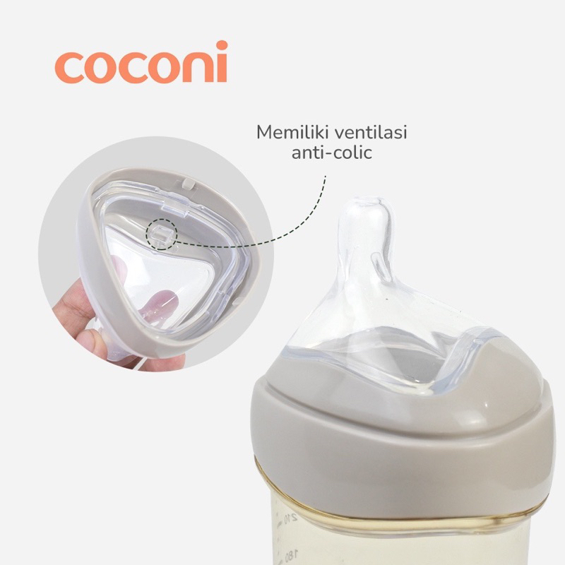 Coconi Triangle Feeding Bottle PPSU 150/240ML / Botol Susu Anak PPSU Coconi