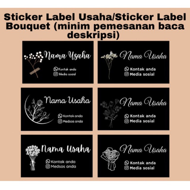 

Sticker Usaha Bunga / Sticker Bouquet Bunga / Sticker Label Bouquet / Label Buket Bunga