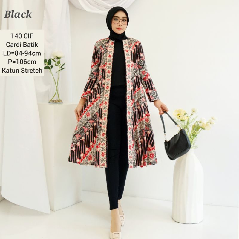 CARDI BATIK OUTER  WANITA BAJU ATASAN KERJA 140 KANTOR MURAH