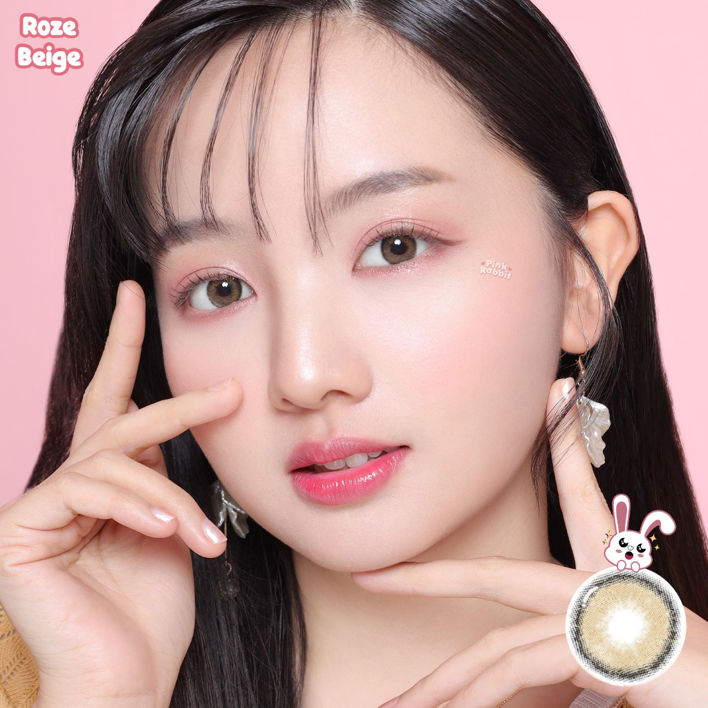 PINKRABBIT Softlens Roze Beige (Normal, Minus 0.5 s/d 10.00)