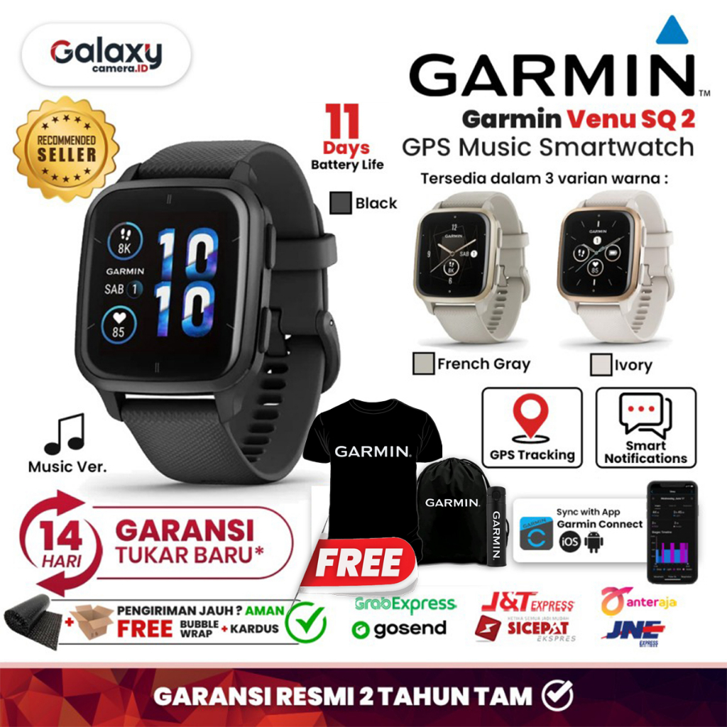 Garmin Venu SQ 2 SQ 2 Square 2 Music Smartwatch Garansi Resmi TAM 2Thn