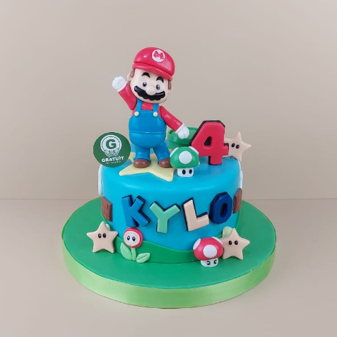 

CAKE TEMA MARIO BROS UK 15CM / KUE ULANG TAHUN