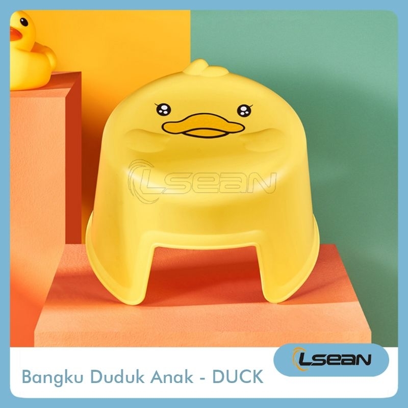 BANGKU PIJAKAN KAKI KURSI ANAK DAN DEWASA MOTIF DUCK LUCU